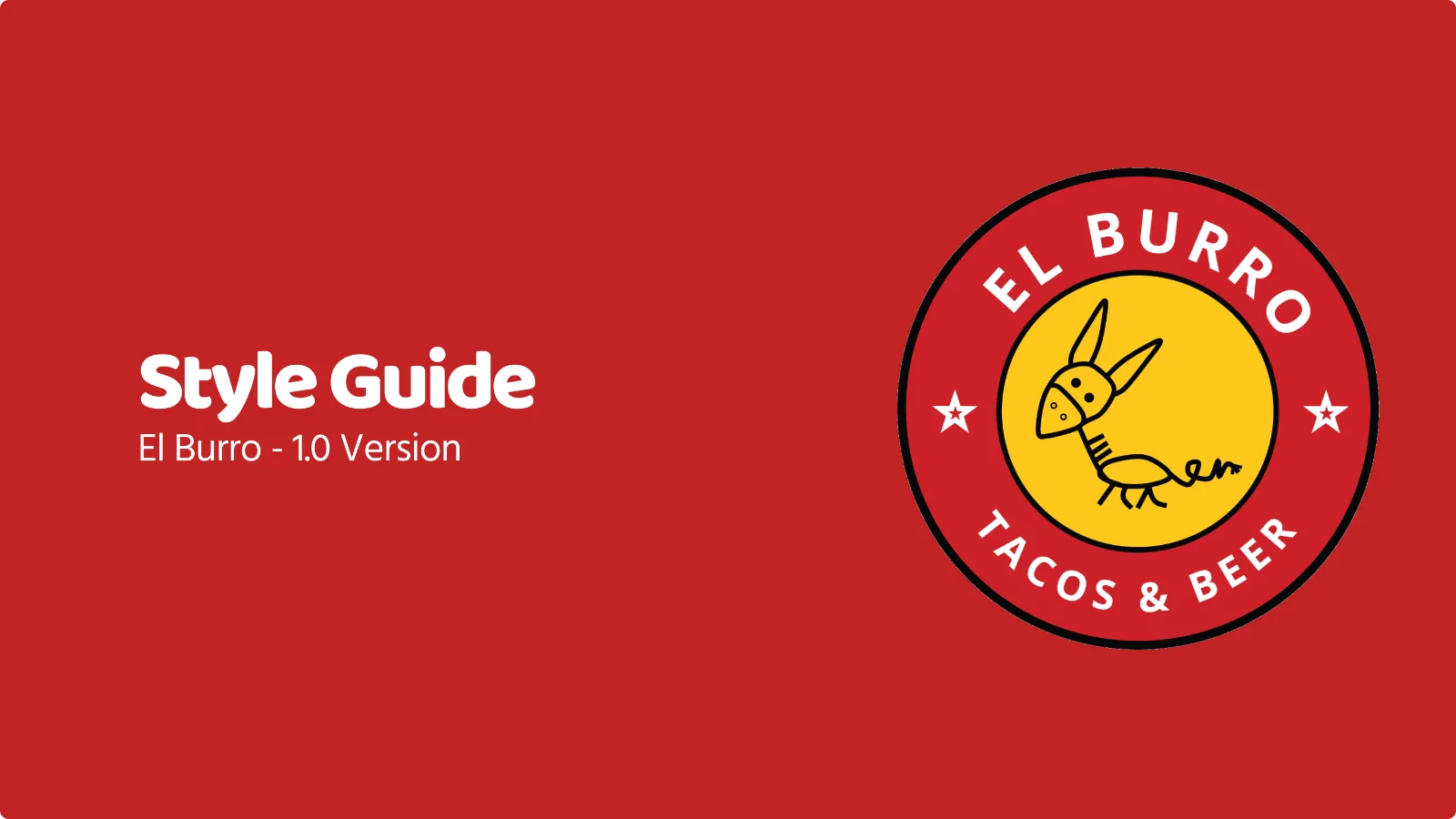 El Burro style guide cover