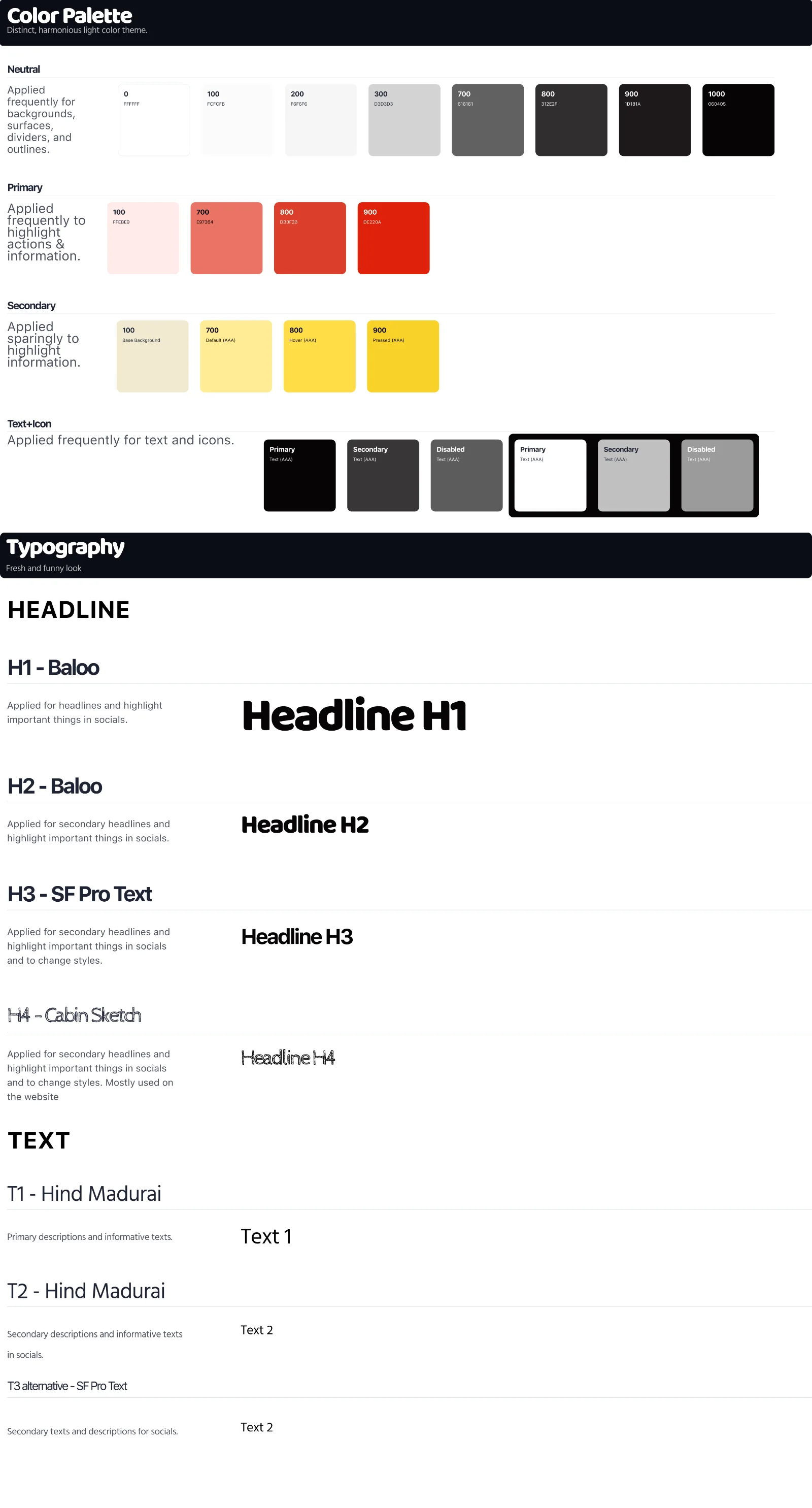 Color palette and typography for El Burro