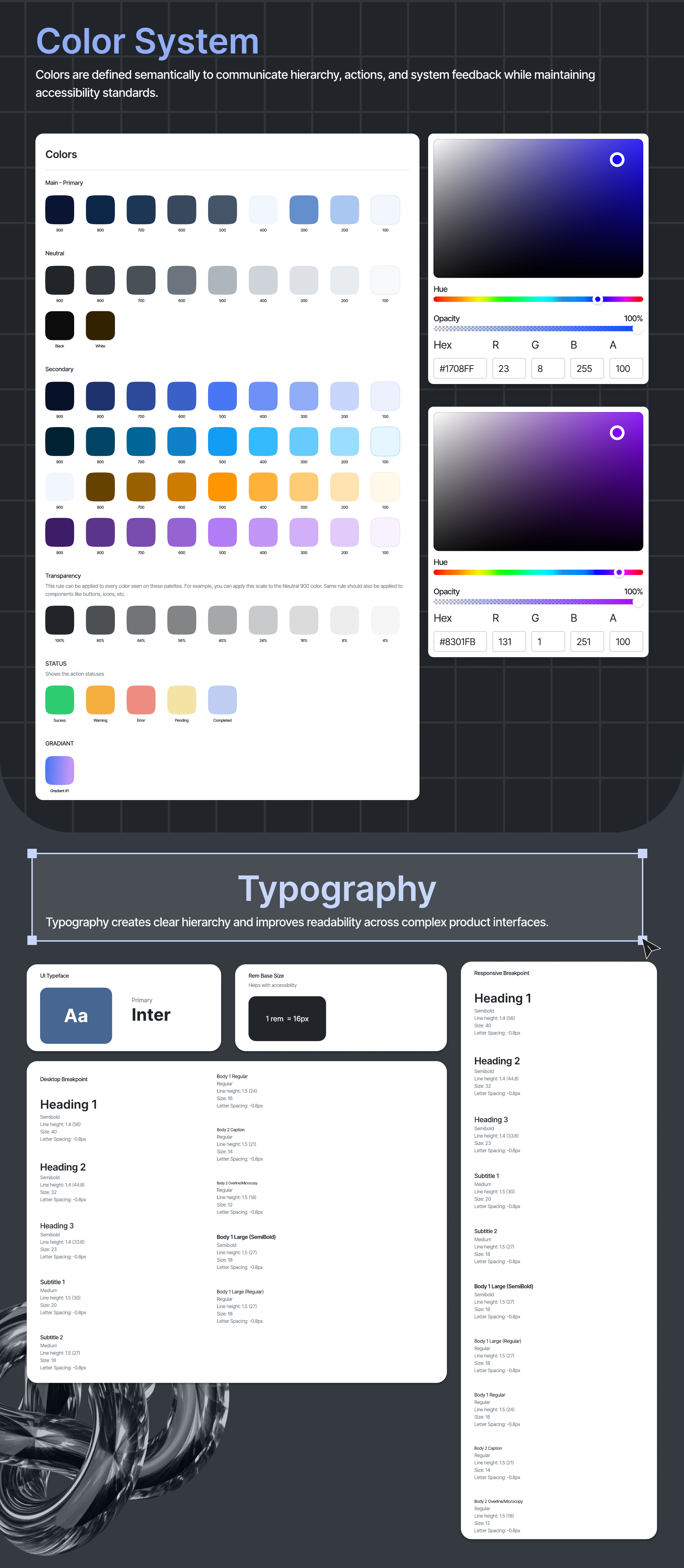 Design system color foundations