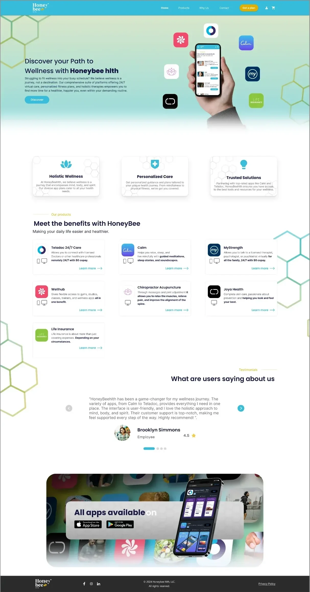 Full landing page