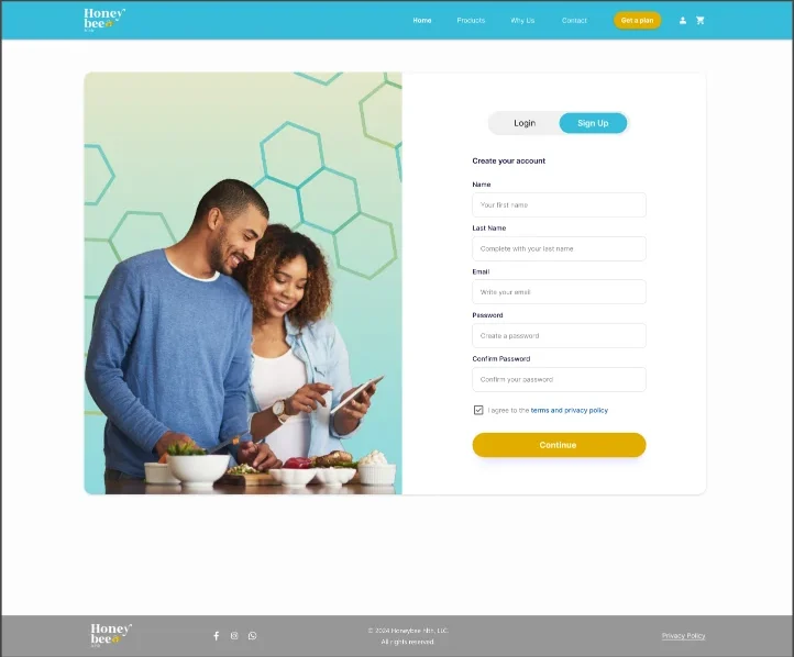 Sign-up form