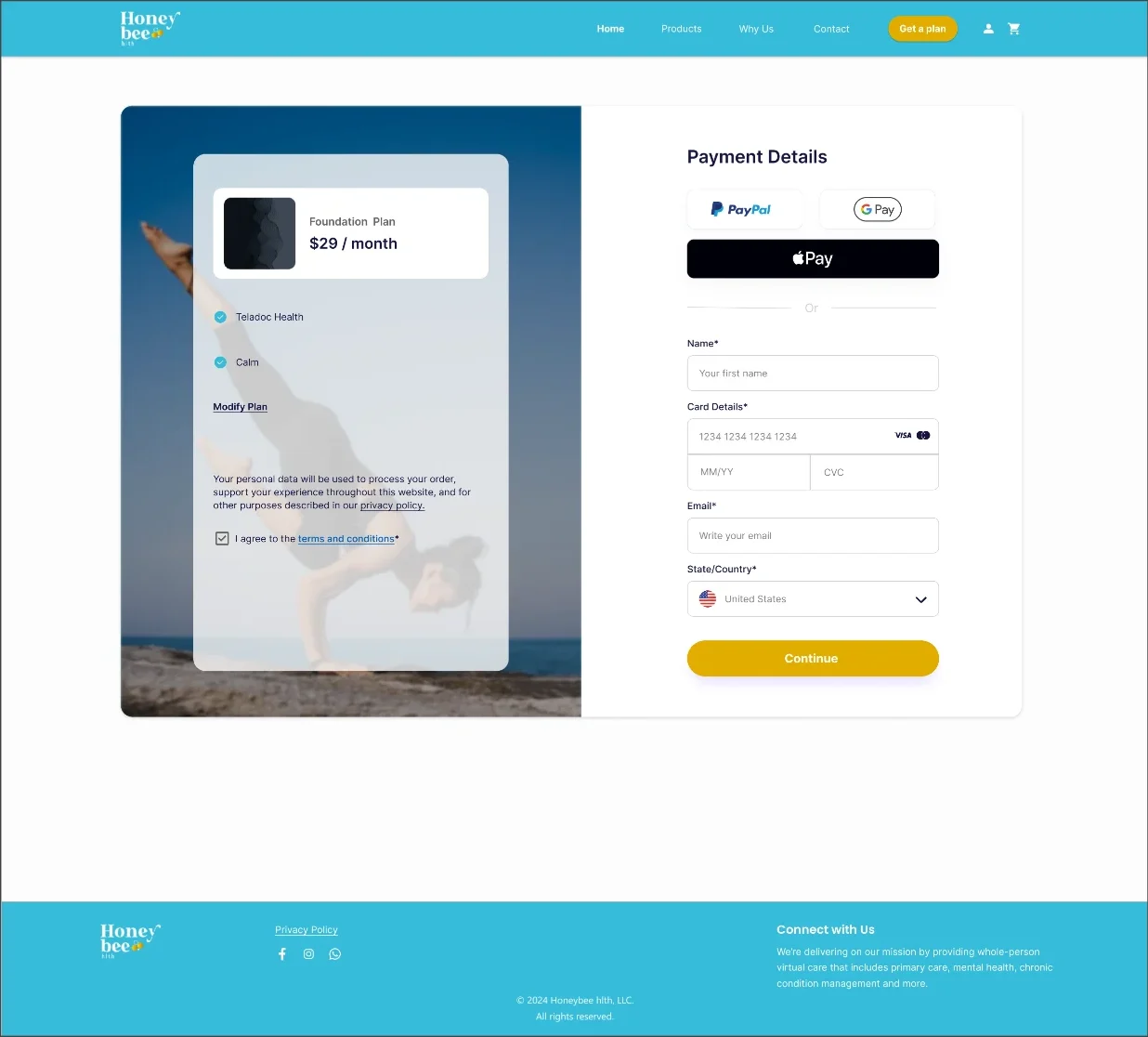 Payment page