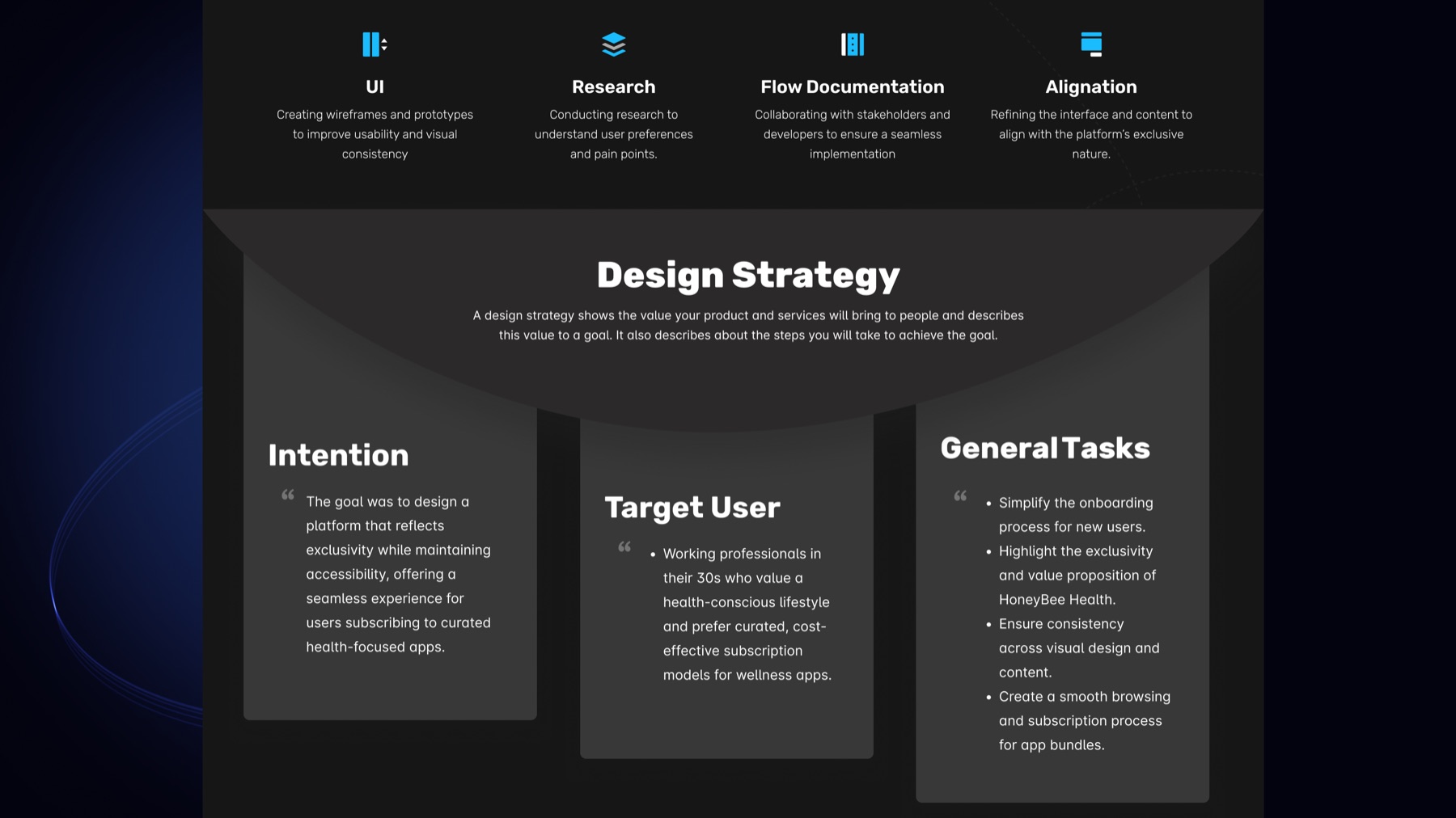 Honeybee Health landing page UI direction