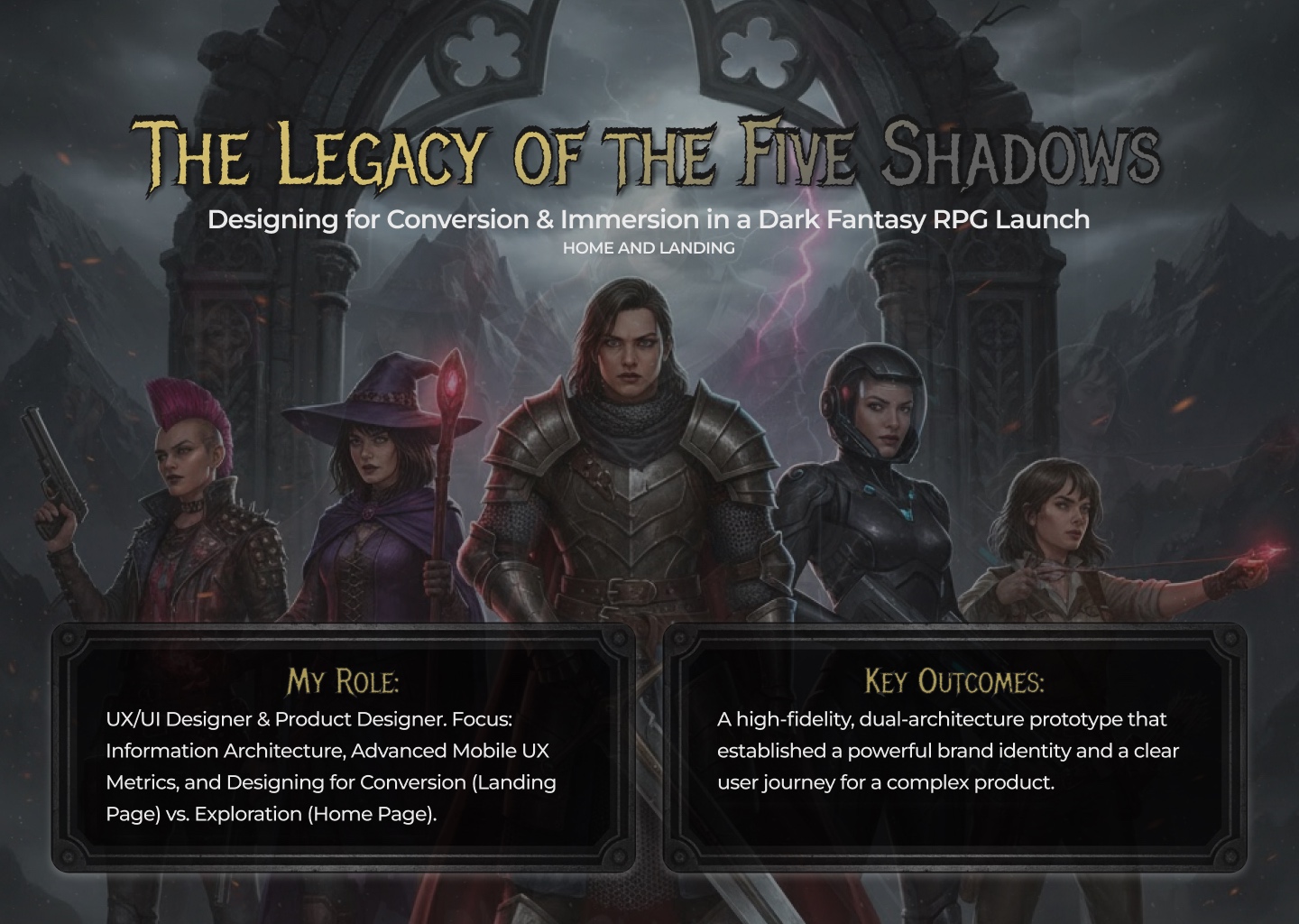 The Legacy of the Five Shadows game UI case study cover
